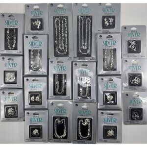 Cousin Plated Silver Elegance Lot of 20 Bracelets, Clasps, Necklaces + More  NEW